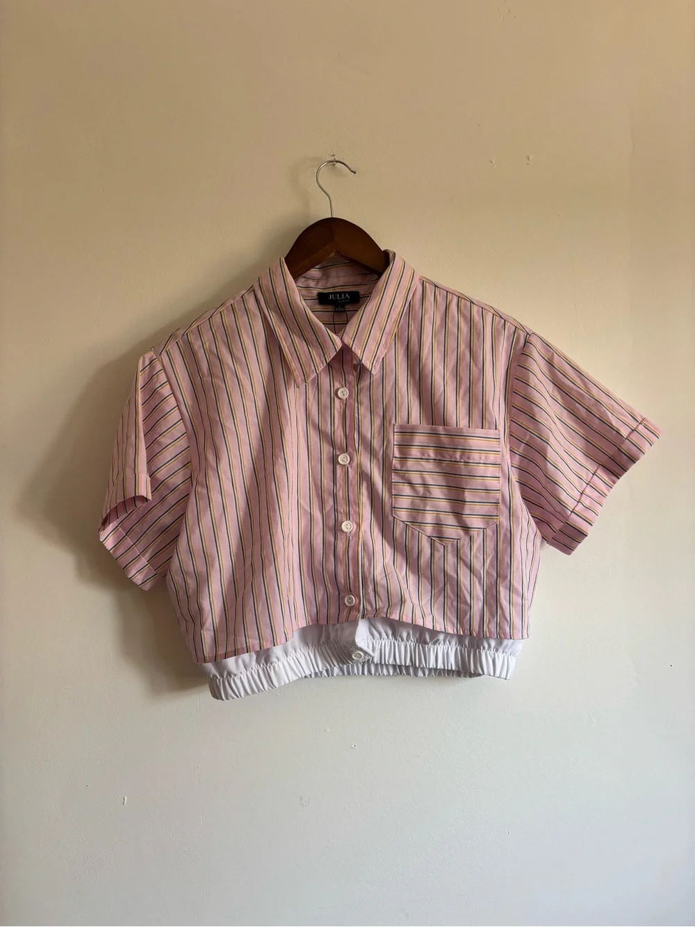 NWT Pink Striped Set - Short Sleeve Top & Shorts